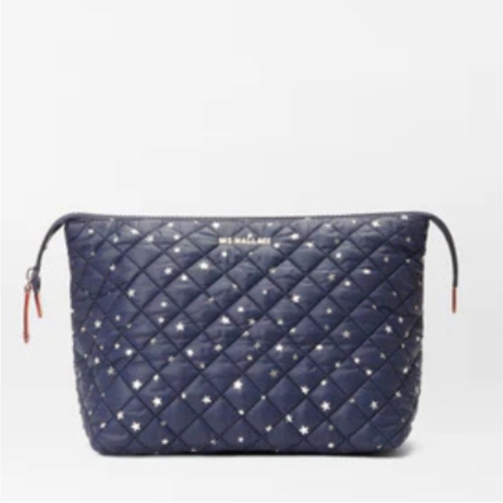 MZ WALLACE DAWN WITH SILVER STARS LARGE ZOEY COSMETIC BAG